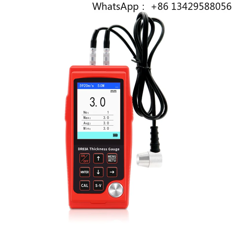 DR83A Ultrasonic Thickness Gauge for any material capable of transmitting ultrasonic waves at a constant velocity