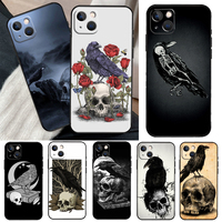 Skull Crow Flower Case For Honor Magic 7 6 5 Pro Cover For Honor 200 Lite 400 90 70 50 X9 X8a X8b X9a X9b X9c