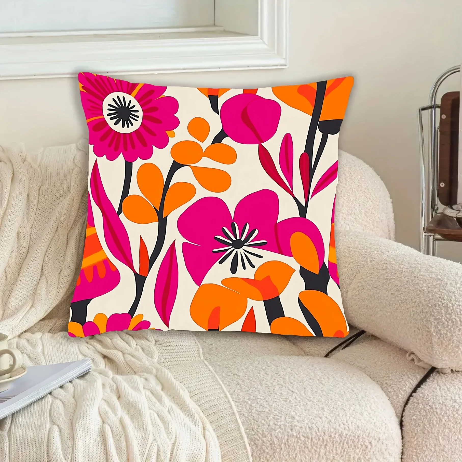 غطاء وسادة بتصميم أزهار اسكندن - مراجعة Pillow Insert 18X18 وسعره