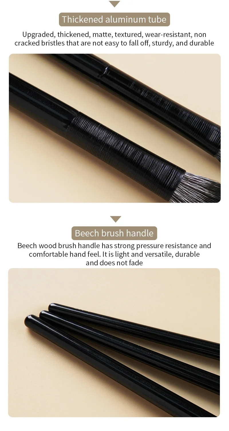 Natürliche Augen Make-Up Pinsel Set Lidschatten Pinsel Augenbraue Kontur Eyeliner Pinsel Frauen Augen Kosmetik Blending Detail Make-Up-Tools – Detail 4