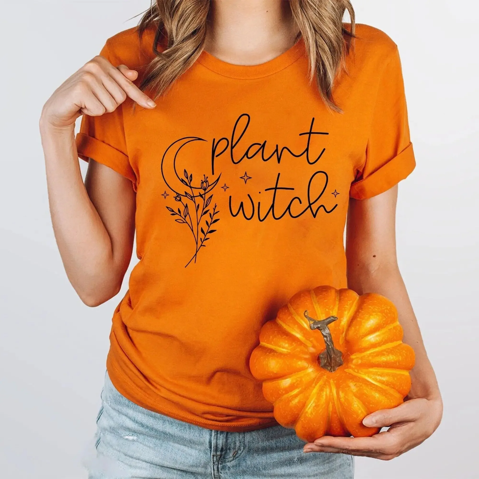 Plant Witch T Shirt Gardening For Gardener Garden Lover Botanical Halloween