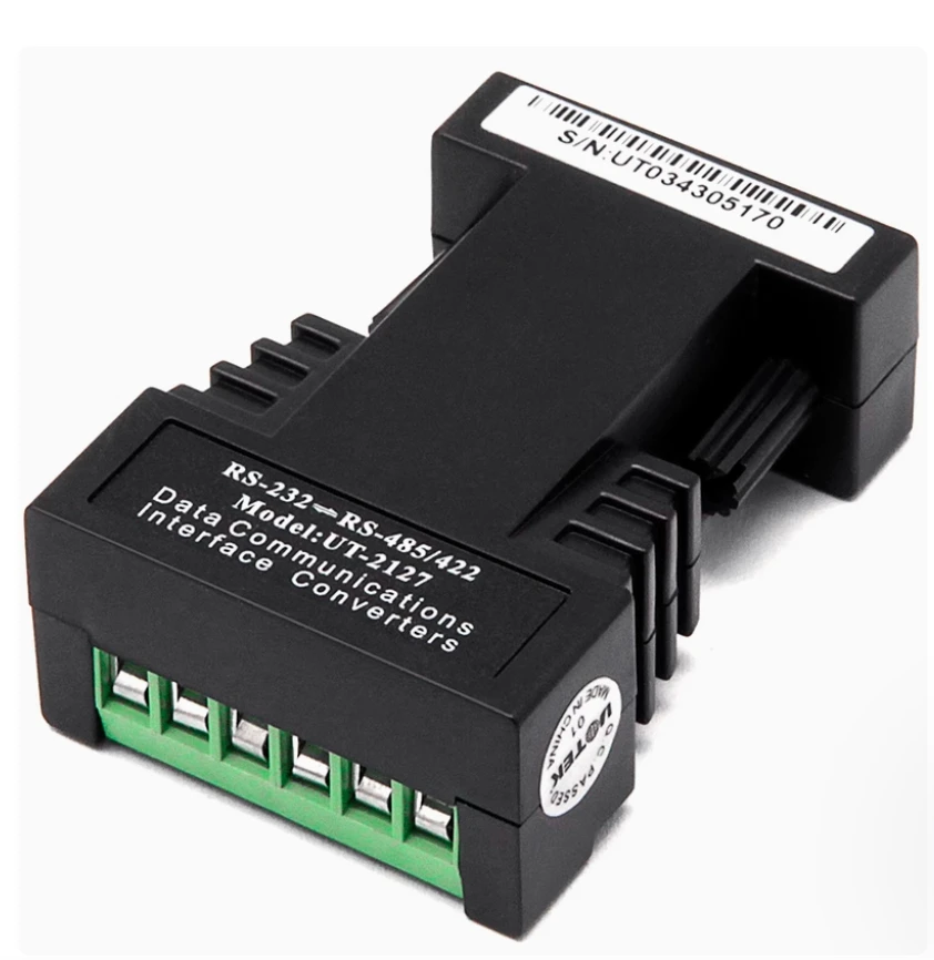 RS232 to RS485 RS422 변환기 DB9 암 커넥터 산업용 RS-232 RS-485 RS-422 광학 절연 UT-2127 어댑터