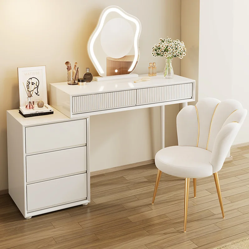 

Girls Tools Dressing Table Mirror Organizer Vanity Flowers Dressing Table Drawers Bedroom Brush Tavolo Da Trucco Home Furniture