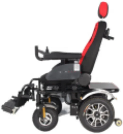 Multi-functional Four-wheeled Inflatable Shock-absorbing Heavy-duty Off-road Electric Wheelchair With Lead-acid Battery
