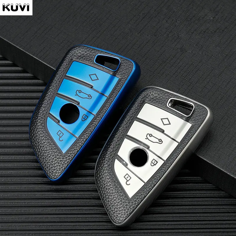 Leder TPU Auto Fernbedienung Schlüssel Fall Abdeckung Shell Fob Für BMW X1 X3 X5 X6 X7 1 3 5 6 7 Serie G20 G30 G11 F15 F16 G01 G02 F48 Keyless