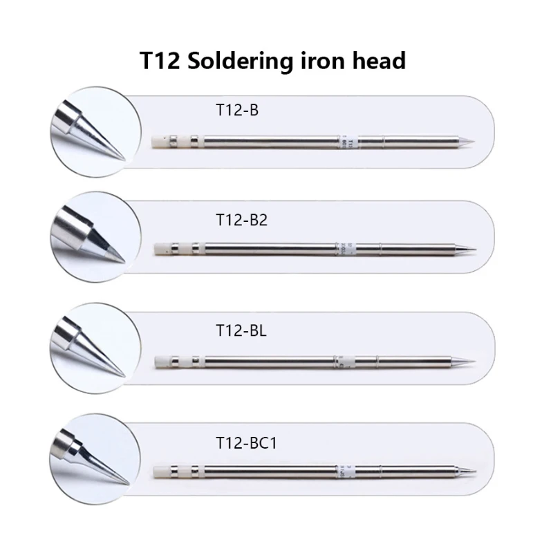 T12 Electric Soldering Iron Tips K B B2 BC2 I ILS JL02 D24 KF For Hakko FX951 952 950D BK969D 202 203 DIY Soldering Station Kits