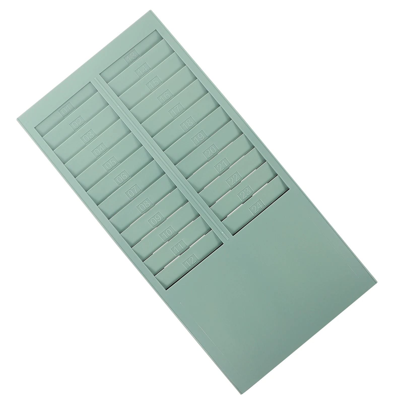 

24 Slots Attendance Machine Card Holder Plastic Rack Office Factory Warehouse Cards Accessory Organizer Time Storage
