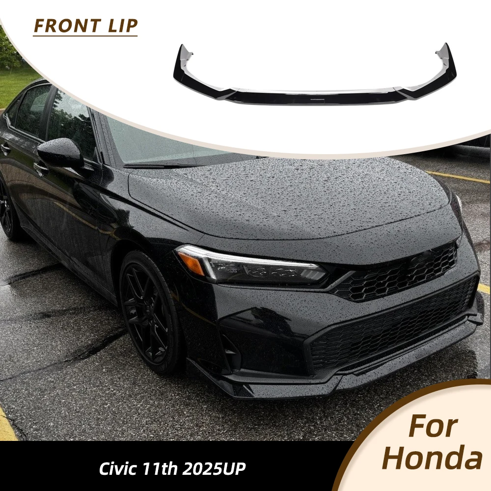 

Car Front Bumper Lip For Honda Civic 11th 2025+ Gloss Black Car Front Lip Spoiler Apron Splitter Protector Racing Body Kits