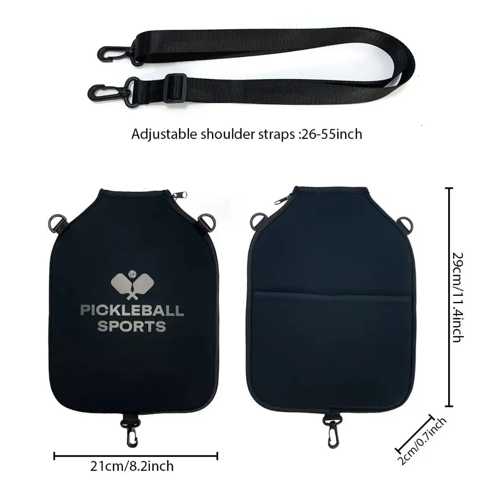 Neoprene Pickleball Racket Crossbody Bag Waterproof with Shoulder Strap Protective Paddle Sleeve Drop-Proof