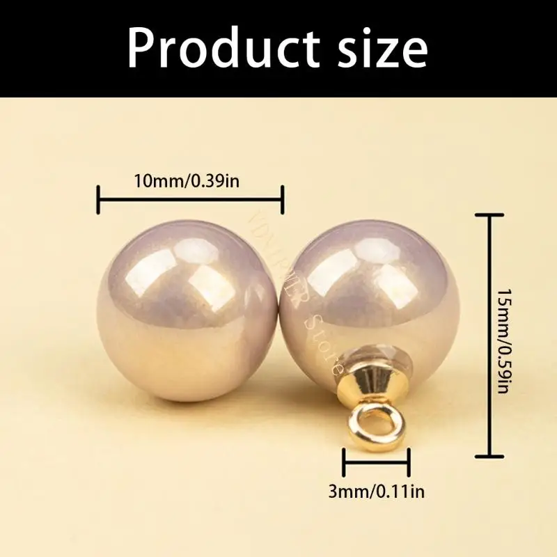 50Pcs Multipurpose Resin Buttons With Imitation Pearls Finish For Clothing Repair DIY Creations Simple Installation D08E