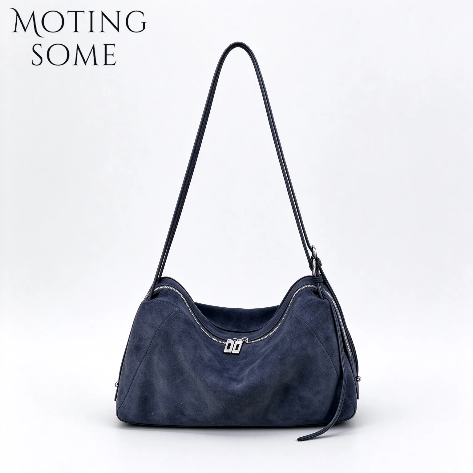 MOTINGSOME 2026 NEW Winter Suede Pillow Bag Woman Handbag Shoulder Soft Cold Resistant Vintage Clouds Purse Mini Shoulder Tote