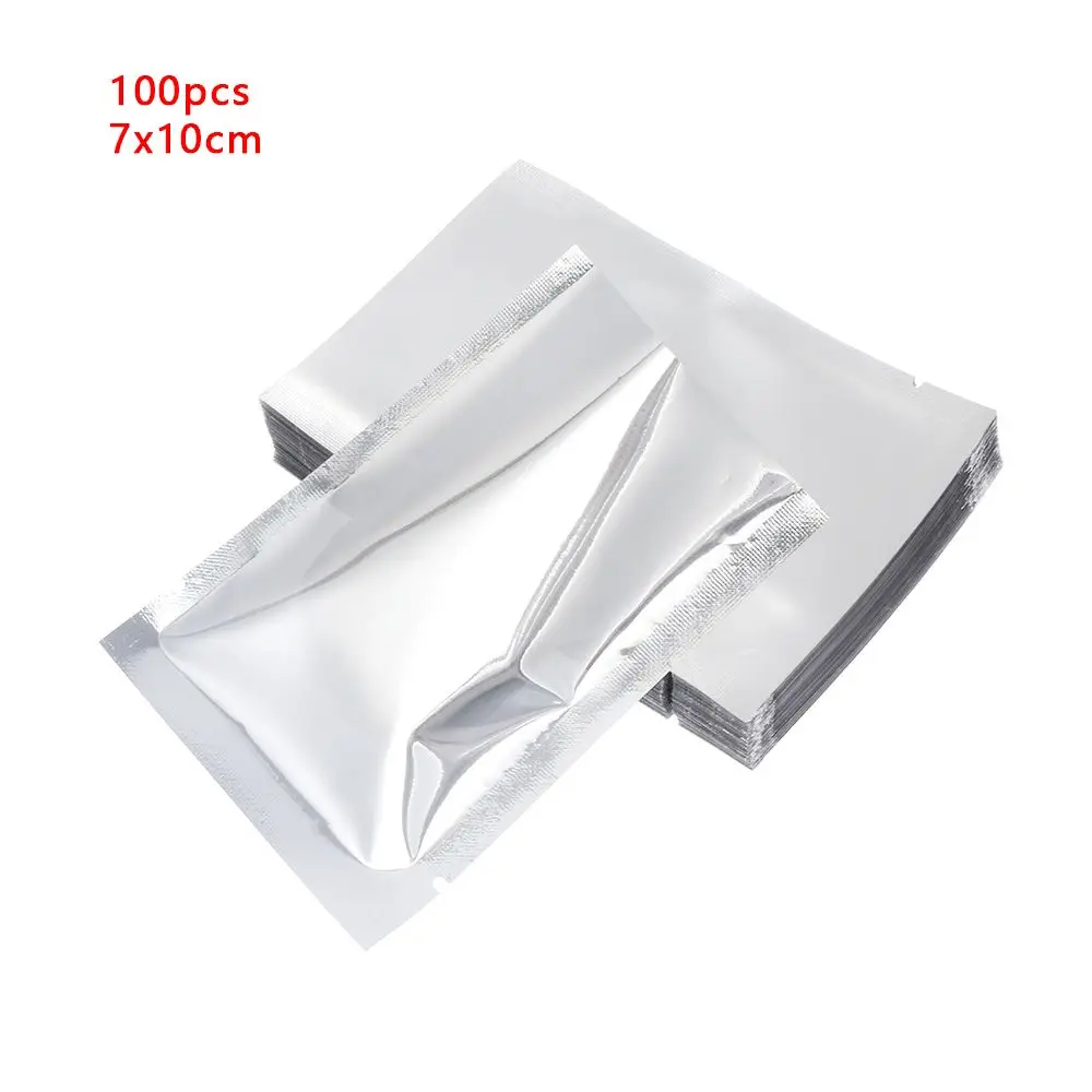 100PCS Household Kitchen Supplies Food Grade Aluminium Foil Bags Heat Seal Bag Storage Pouches Vacuum Sealer