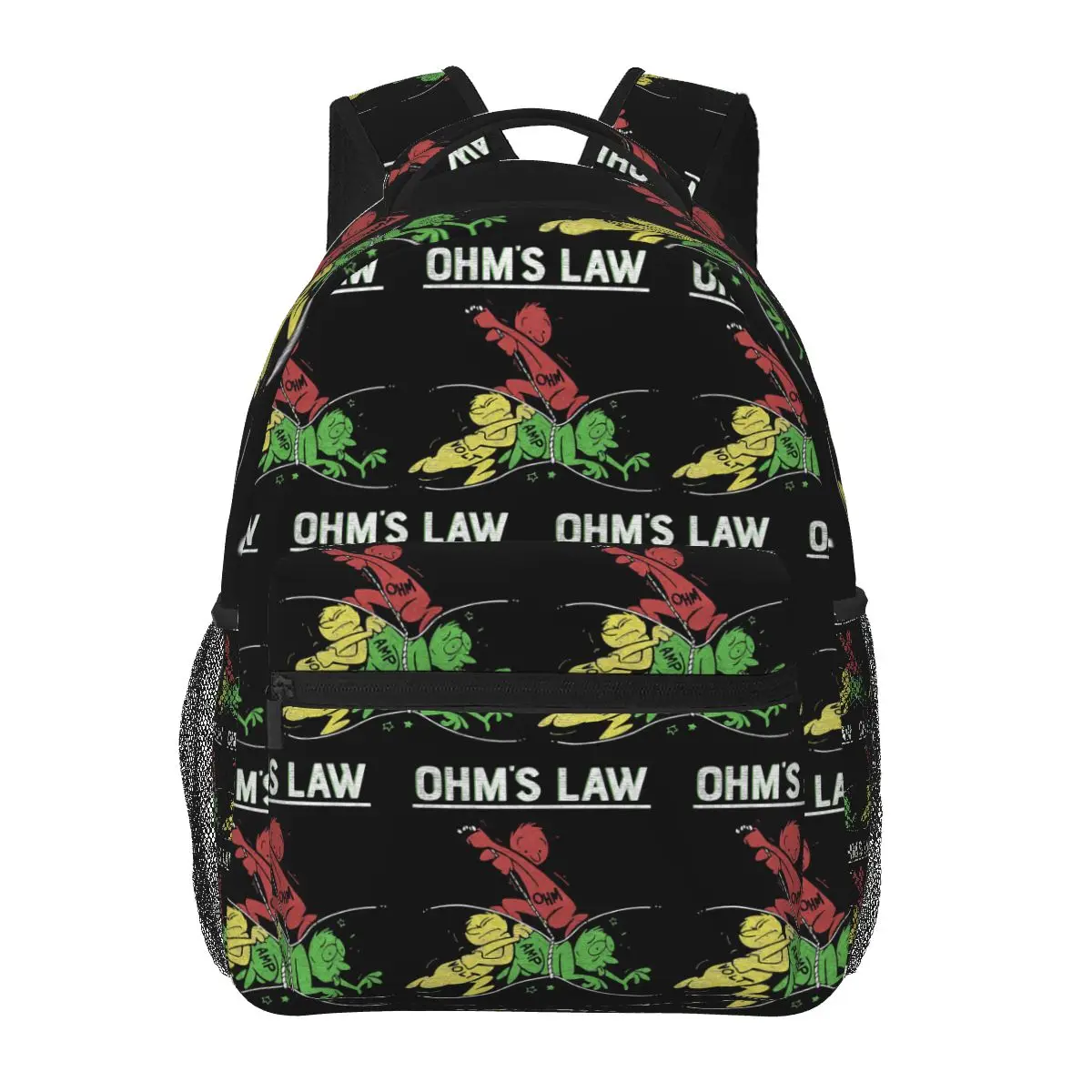 Electrical Engineer Ohm's Law Ohm Electronic Graphic Student Backpack School Bag Daypack for Men Women Bookbag Shoulder Bags