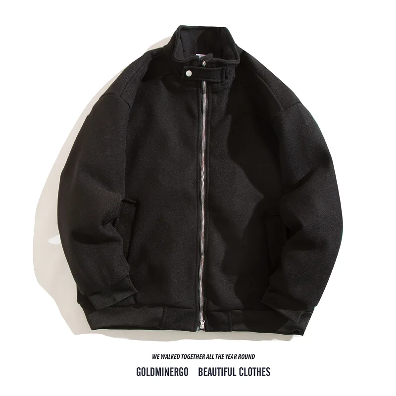 

Модная спортивная куртка оверсайз в уличном стиле, свободного кроя, на молнии, с длинными рукавами, однотонная, в стиле ретро, повседневная.