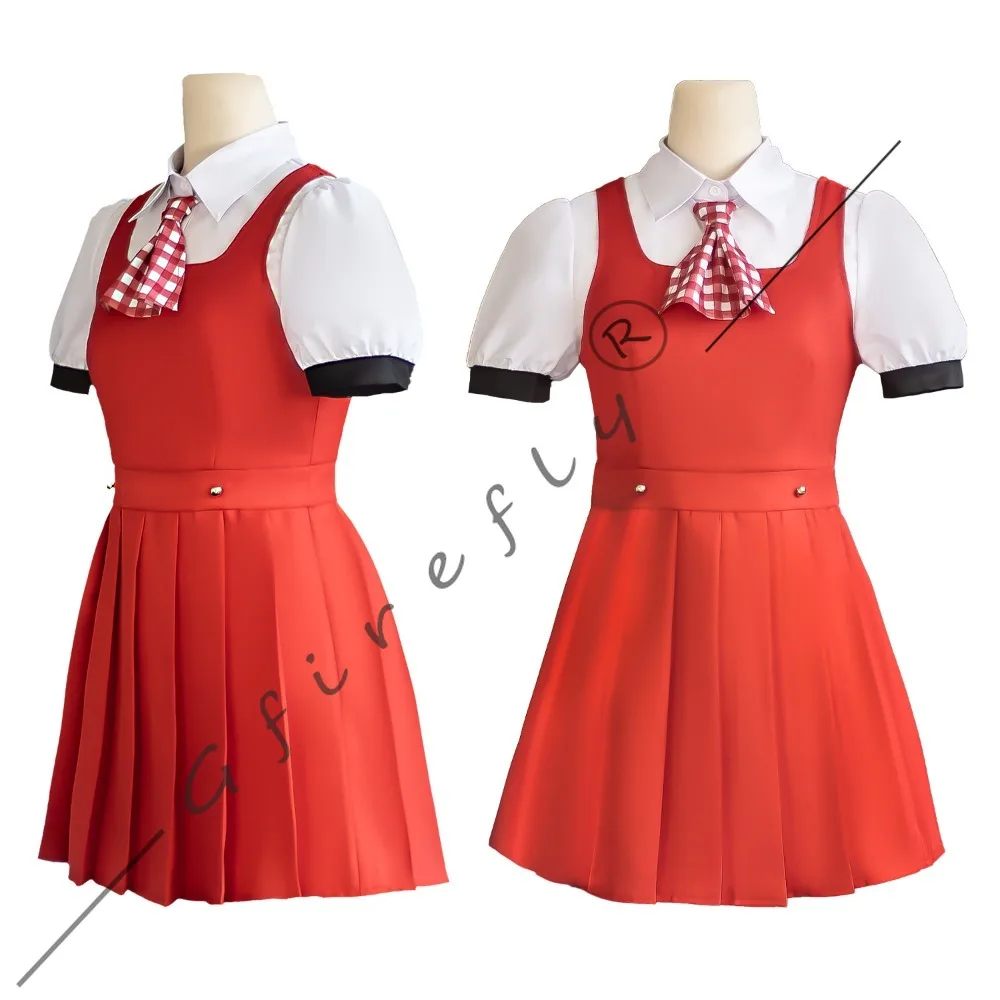 VOCALOID2 카이 유키 코스프레 의상 같은 스타일의 빨간 드레스 가발 가상 가수 할로윈 무대 공연 의상