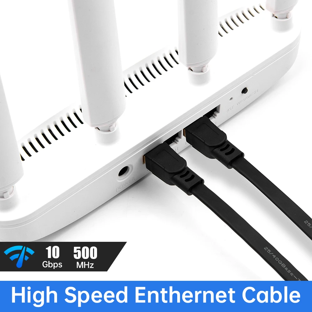 สายแลน FENVI Cat 8 RJ45 สำหรับเครือข่ายอีเธอร์เน็ต ความเร็วสูง 10G สายแลน Cat8 สำหรับพีซี แล็ปท็อป PS5 4 เราเตอร์ สาย RJ45