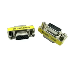 VGA Female to Female Adapter VGA Cable Extension Connector Straight Dual Female Connector 15-Hole to 15-Hole Female to Female