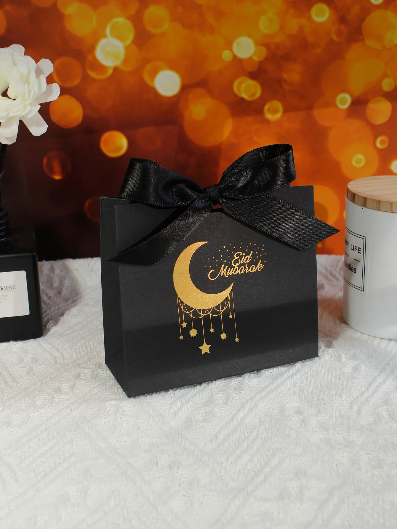 صندوق هدايا عيد سعيد الفطر، نجم القمر الجديد، رمضان، عيد سعيد، صندوق حلوى عيد الفطر الإسلامي، صندوق هدايا تزيين المهرجانات،