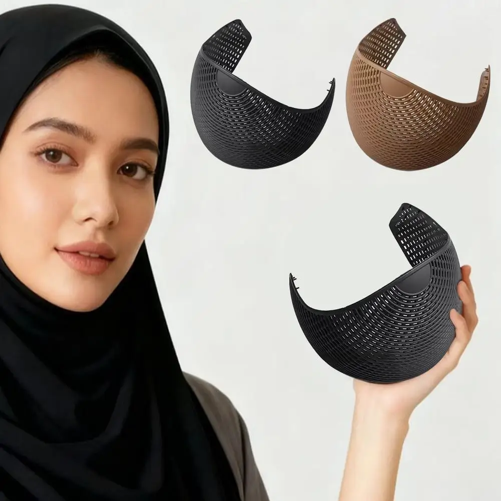 Anti-Slip Headband For Fixing Headscarf Muslim Veil Base Cap With Teeth Windproof Widened Hairband For Women Hair Accessories