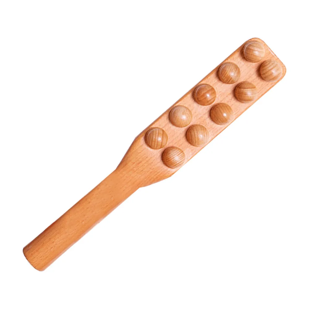 

Wooden Massage Hammer Manual Body Gua Sha Stick for Meridian Dredging Portable Full Body Relief Tool Self Muscle Roller