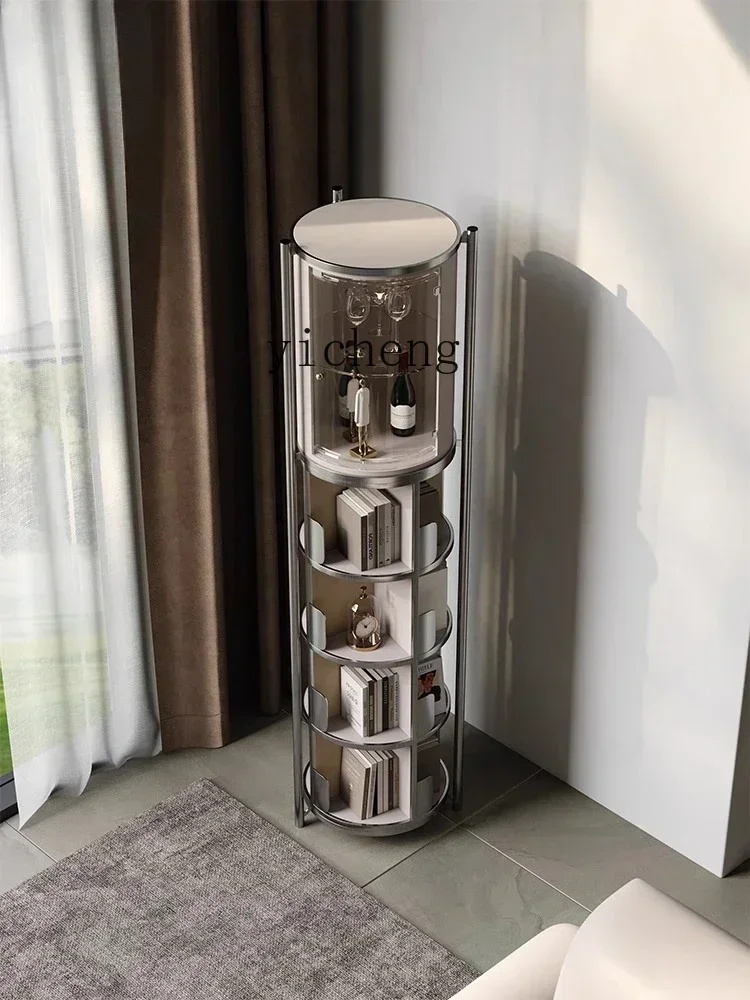 1-D29CL Villa Corner Cabinet Figure Display Cabinet Display Stand Rotating Display Light Luxury Living Room Decoration High-end