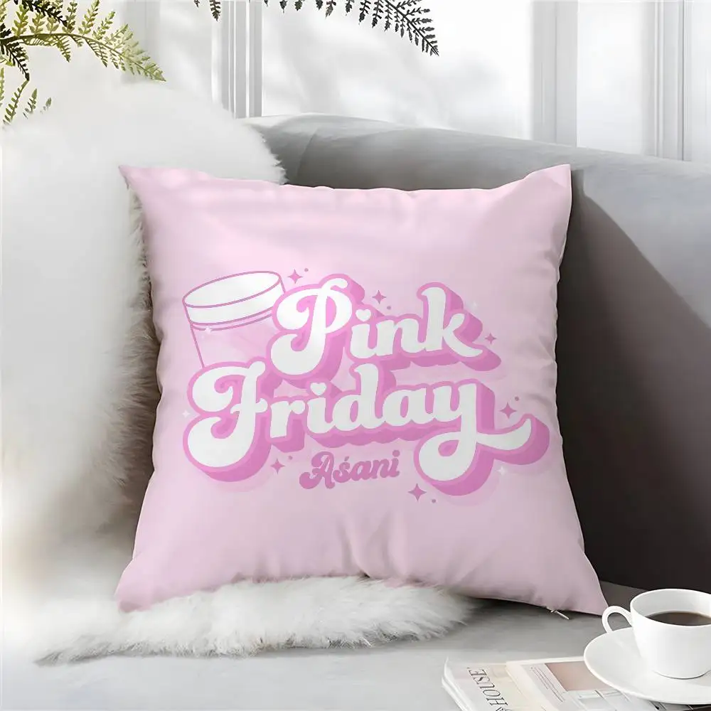 الجمعة) نيكي ميناج-المغني الوردي الجمعة كيس وسادة الراحة أريكة سرير حريري أنيق غير مرئية سستة مخصص الزخرفية ج #6