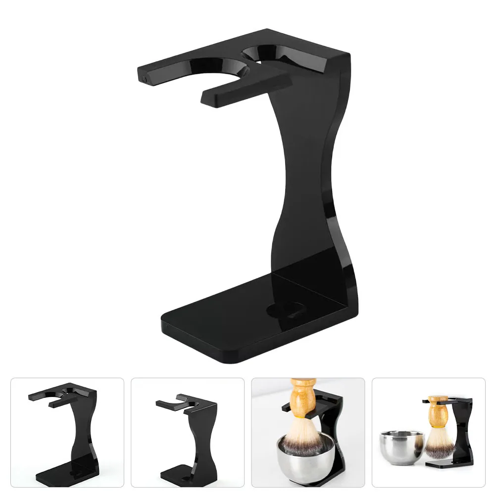 

Shaving Brush Holder Acrylic Beard Brush Stand Razor Rack for Men Safety Shaving Soap Compatible Keep Tools Clean Dry Durable