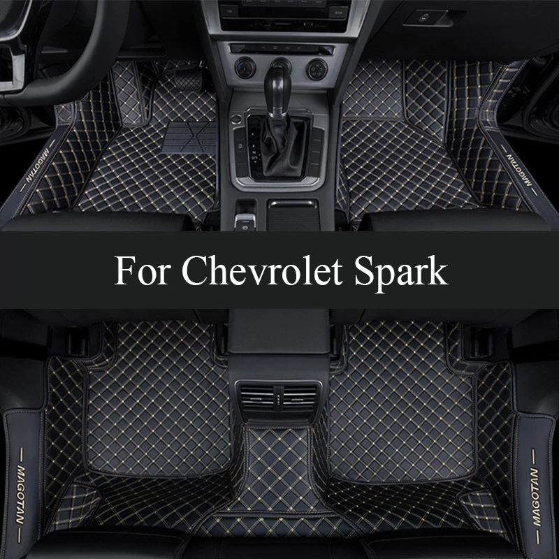 

Car Floor Mats For Chevrolet Holden Spark M400 2016~2019 Leather Mat Non-slip Anti-dirt Pad Carpets Leather Mat Car trunk mat