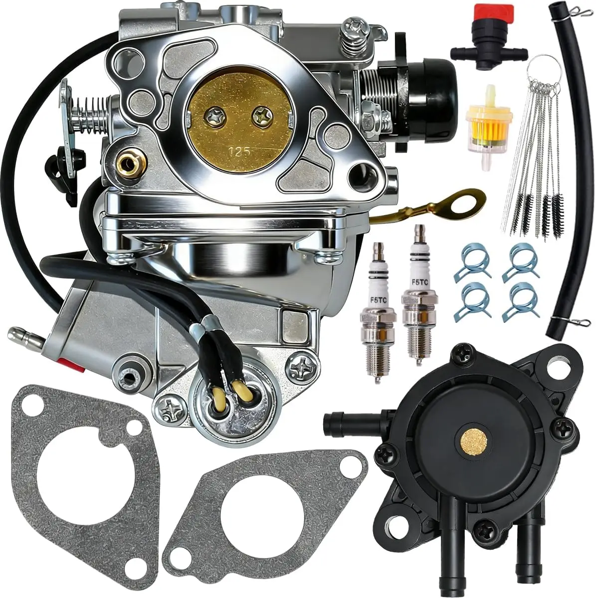Replacement Carburetor for Honda GX610/GX620 18HP/20HP V-Twin Engine (16100-ZJ0-871/872, Solenoid)