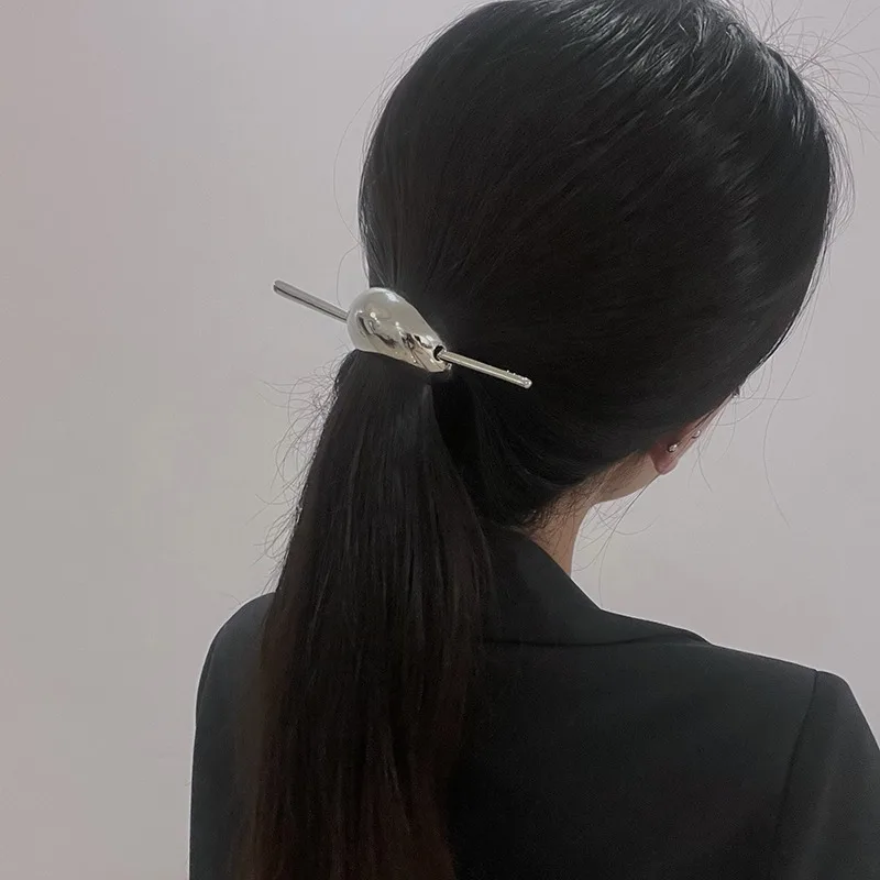 Original Chinese Style Minimalist Metal Hairpin for Women Contemporary Hair Stick Back Head Updo Ancient Elegant Hair Accessory