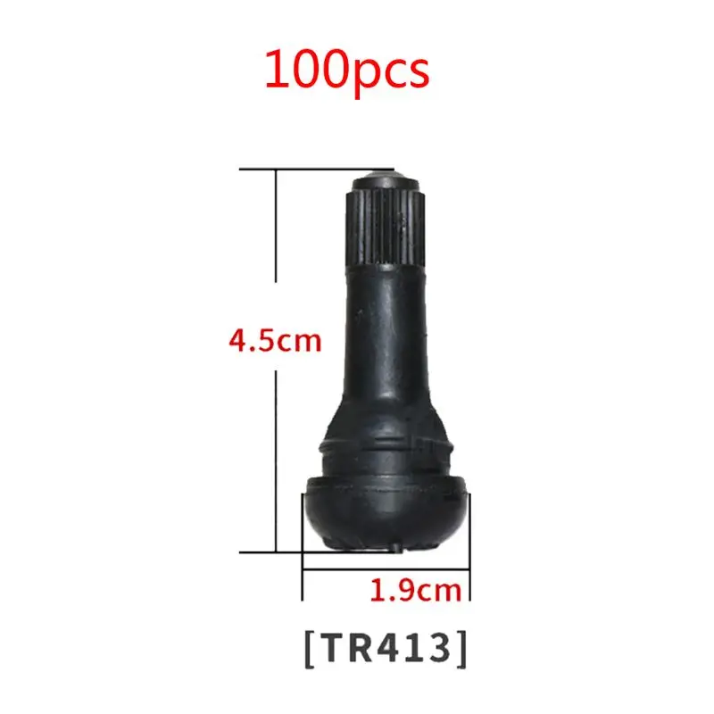 100pcs TR414/TR413/TR412 Rubber Tire Valve Cap Car Truck Tubeless Tyre Valve Stem Cover