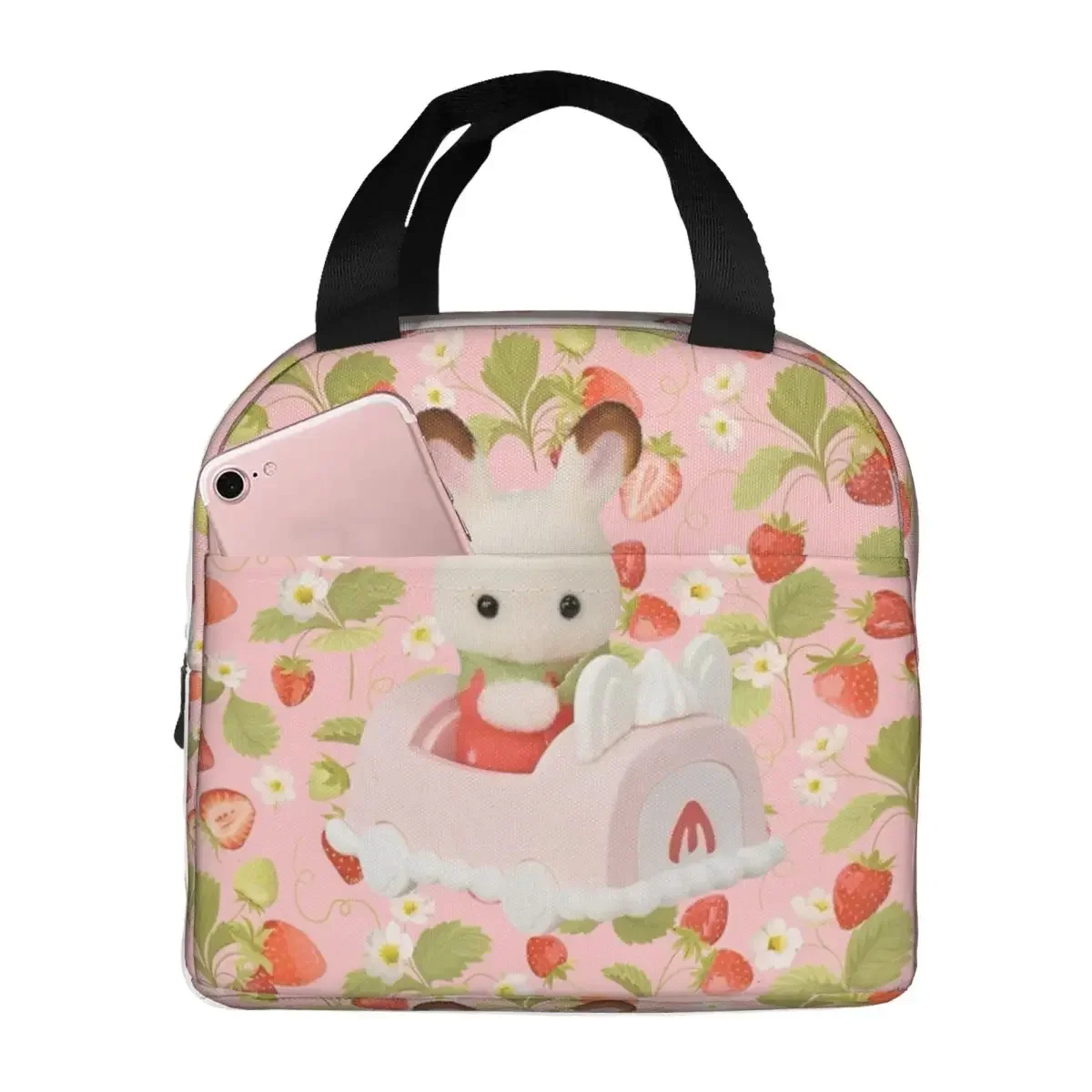 

Families Kawaii Animals Cartoon Insulated Lunch Bag Calicoo Critters Lunch Container Thermal Bag Tote Lunch Box Beach Food Bag