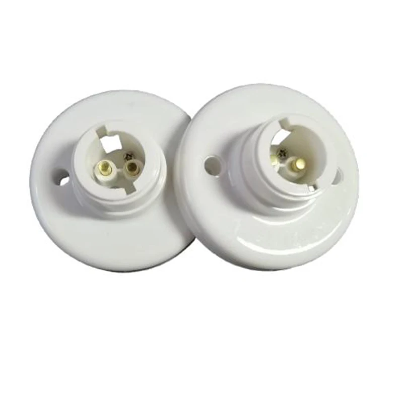 1PCS B22 80MM Bajonett Lampe Sockel Haushalt Runde Taschenbuch Lampe Halter Weiß 220v