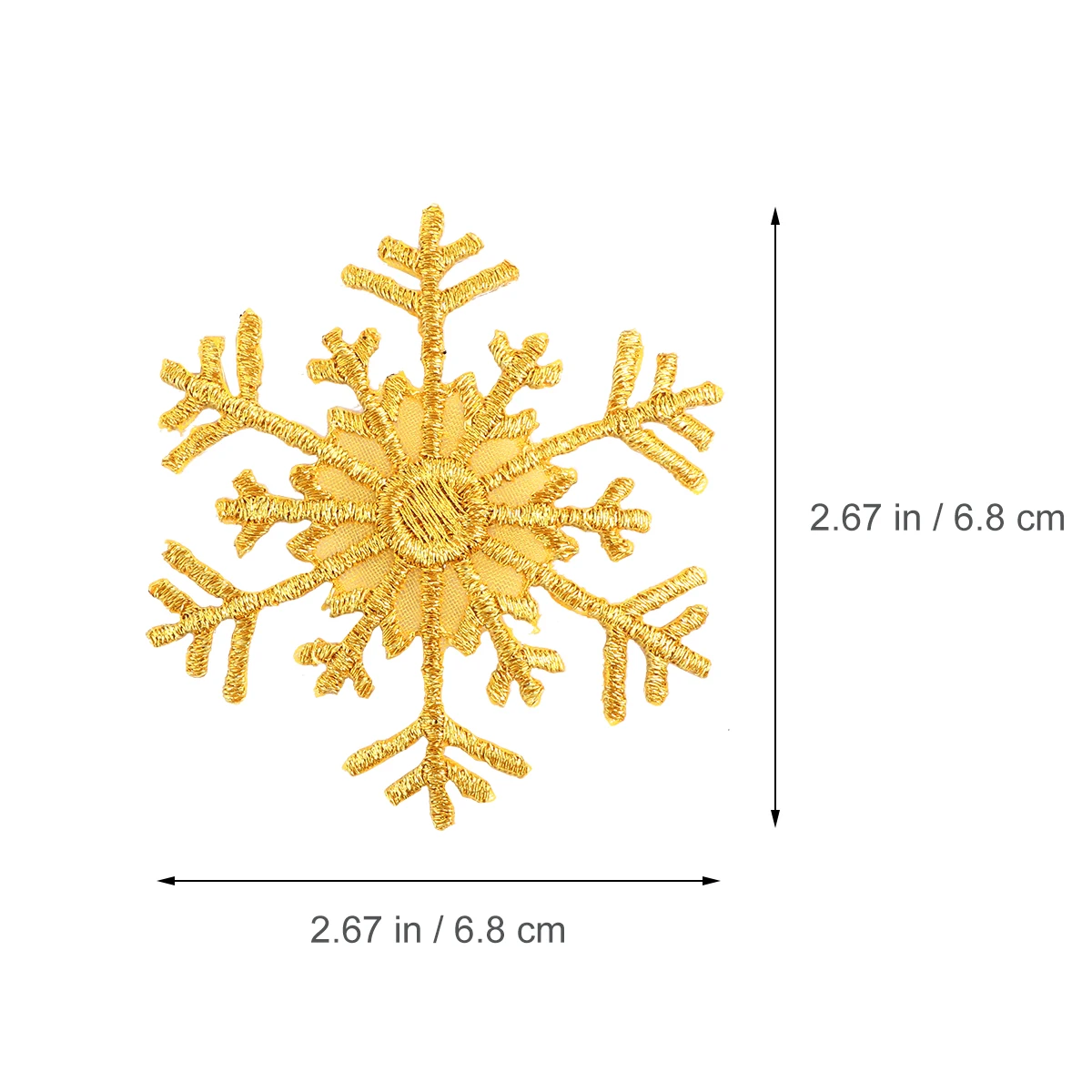 

8pcs Golden Patches Cloth Embroidery DIY Stickers Christmas Appliques Embroidery Diy Patch Material