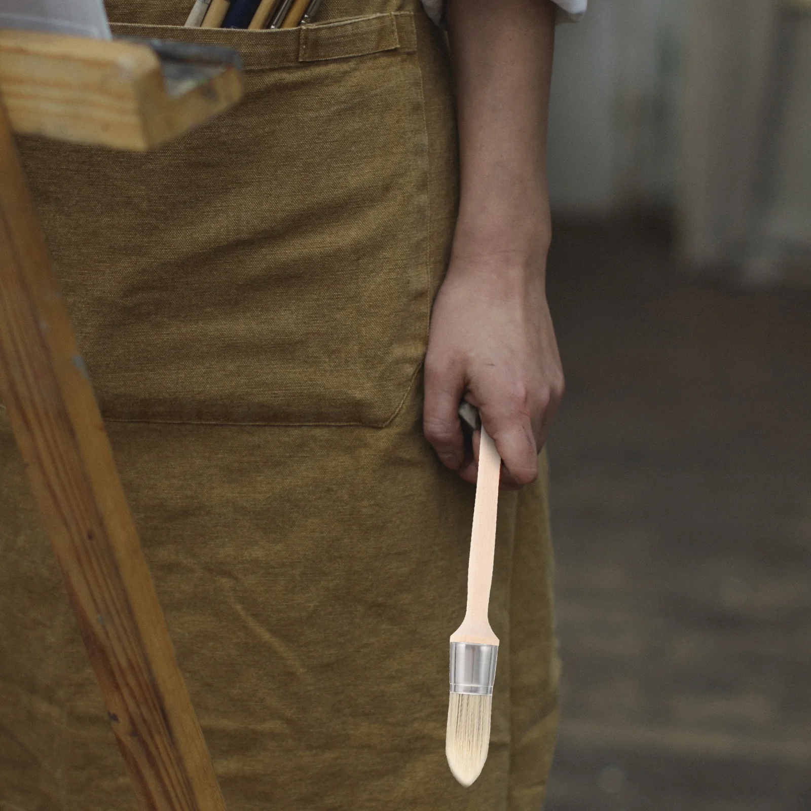 

Comfortable Hold Paint Brush Wooden Handle Tapered Filament Design Great Gift For Family Friends Students Teachers