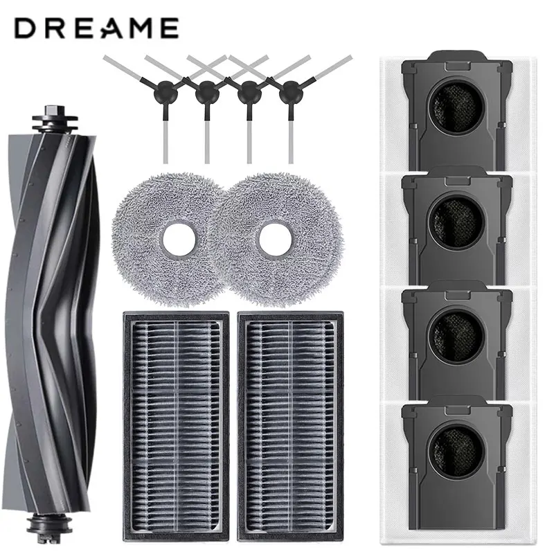 Dreame L10s Ultra Gen 2/L30s Ultra Robotstofzuiger Reserveonderdelen Hoofdzijborstels Dweildoeken HEPA-filters Stofzakken Accessoires