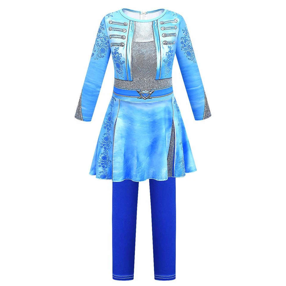 Descendants Princess Chloe Fancy Girls Outfit Halloween Cosplay Wicked Wonderland Children's Costume Carnival Party Kids Clothes