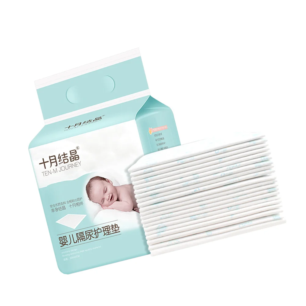 

20 Pcs Newborn Diapers Disposable Urine Pad Absorbent Pads Changing Liners White Nappy Mats for Baby