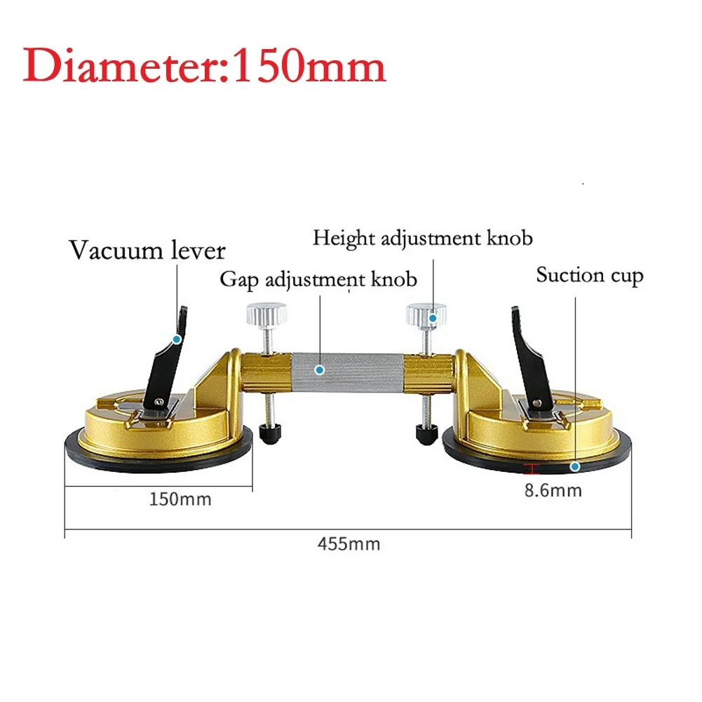 130/150mm Granite Seam Setter Tile Suction Cup For Stone Seam Joining- Leveling Glass Granite Tile Panel Lifting Suction Cup