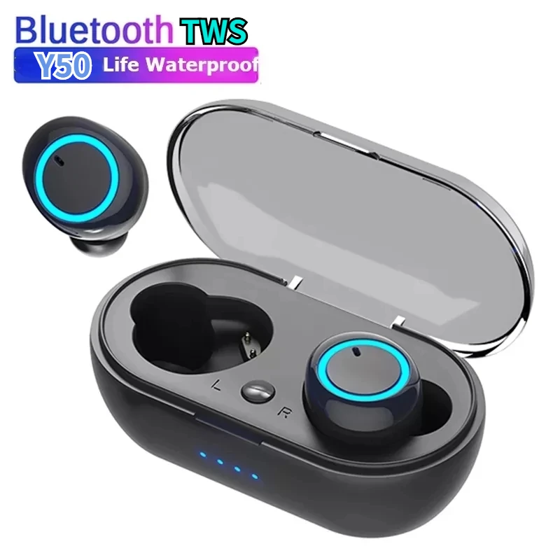 Y50 TWS Bluetooth Earphones Wireless Headset IPX7 Waterproof Deep Bass Earbuds True Wireless Stereo Headphones Sport Earphones