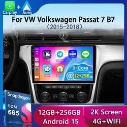 Android 16 Carplay Auto ForVW Volkswagen Passat 7 B7 NMS 2015-2018 Car Radio Multimedia Video Player GPS Navigation Stereo 2din