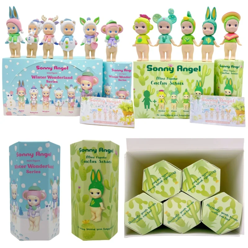 New Winter Wonderland Series Sonny Angel Cactus Series Blind Box Mini Anime Figures Ornaments Dolls Fans Children Xmas Gift Toys