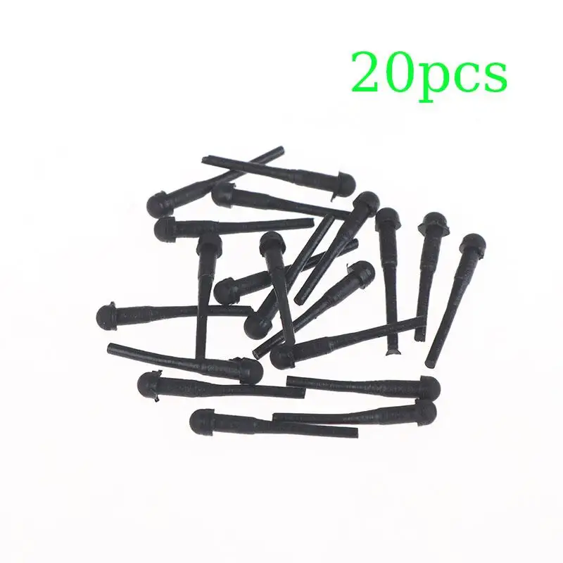 C 20Pcs 4mm Black Rubber Bumper  For Hair Scissors Barber Shears Replacement Stopper Durable Pad For Scissors And Shears