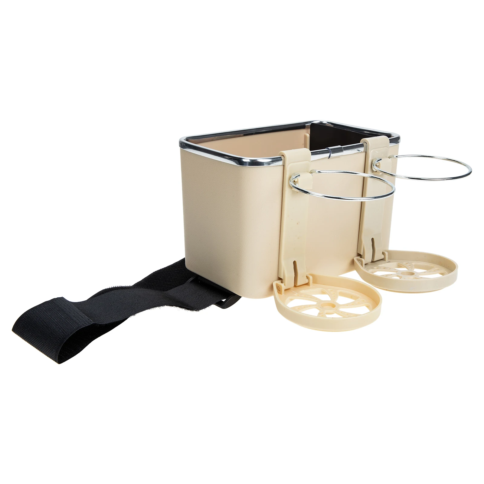 

Car Storage Box Large Capacity ABS Stainless Steel Adjustable 180 Degree Cup Holder Middle Console Organizer Car Seat Garbage