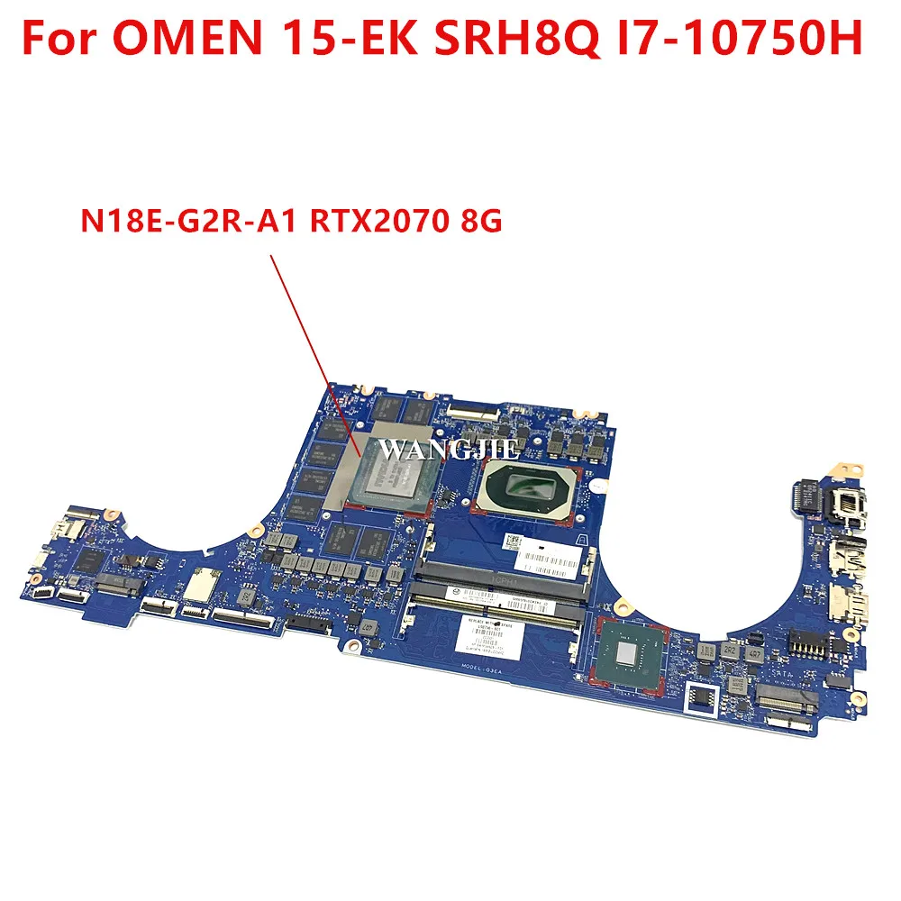 

L98756-601 L98756-001 Материнская плата для ноутбука HP OMEN 15-EK TPN-Q236 DA0G3EMBCD0 SRH8Q I7-10750H GPU: N18E-G2R-A1 RTX2070 8G