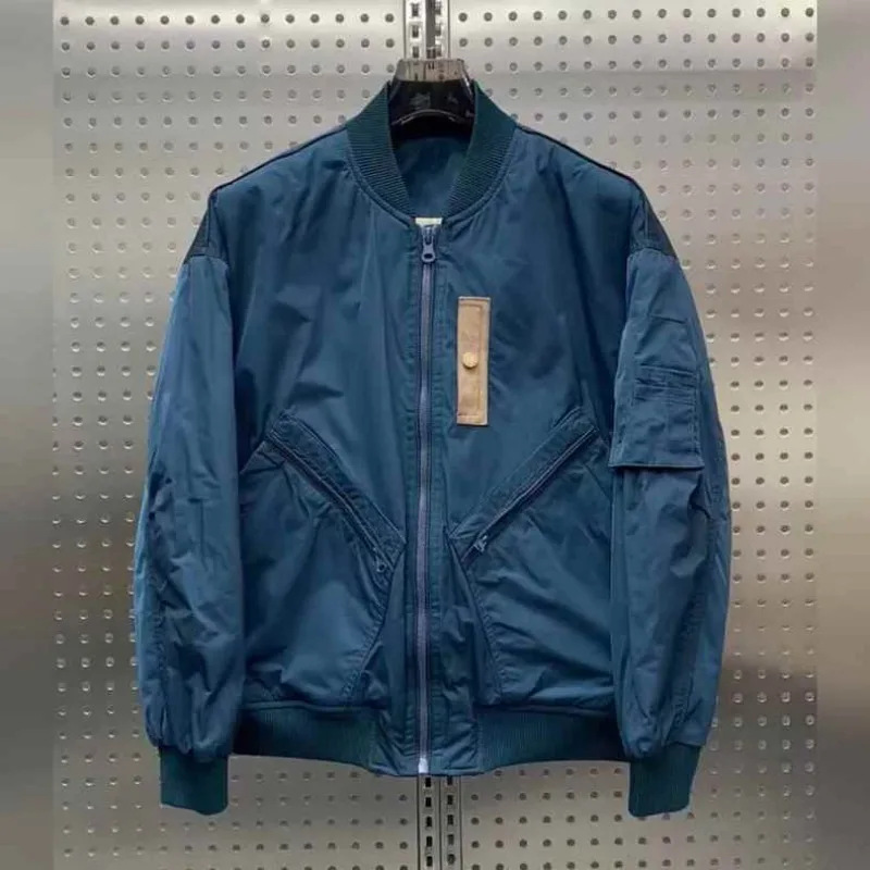 Spring  Autumn Coats New Fashion Brand Standing Collar Jacket High Quality Light Luxury Splicing Short Baseball Casual Jacket