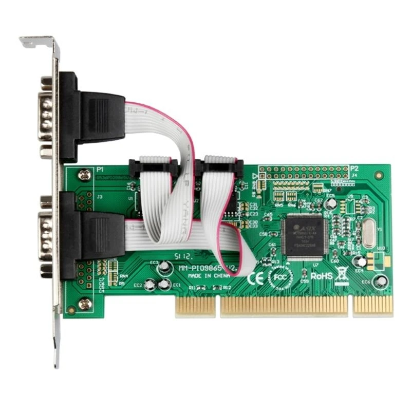 

SZ NEW PCI Serial Card Universal 2 Port RS232 and 9Pin Expansion Card for Desktop Computer
