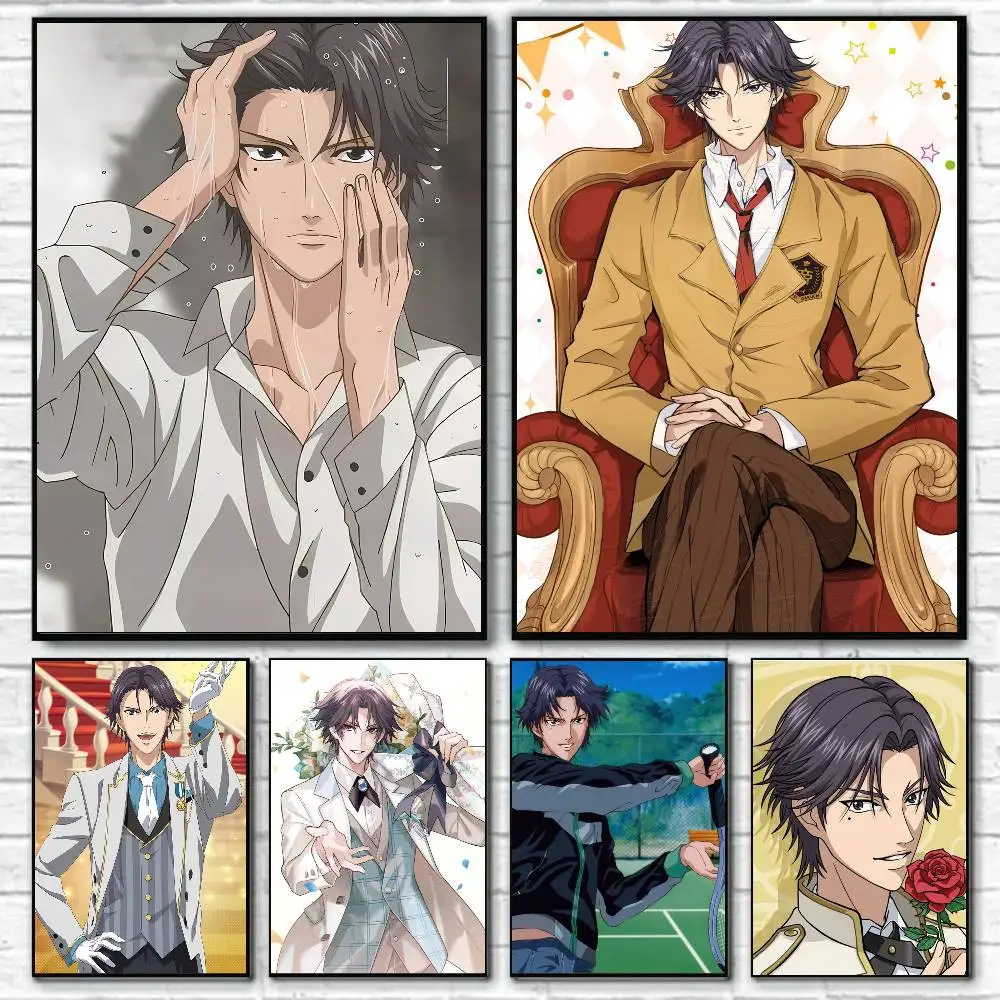 Atobe Keigo, manga japonés, carteles de The P-Prince Of T-Tennis, sala de estar, Bar, cafetería, lienzo de calidad, estilo Vintage, pintura de cómics A