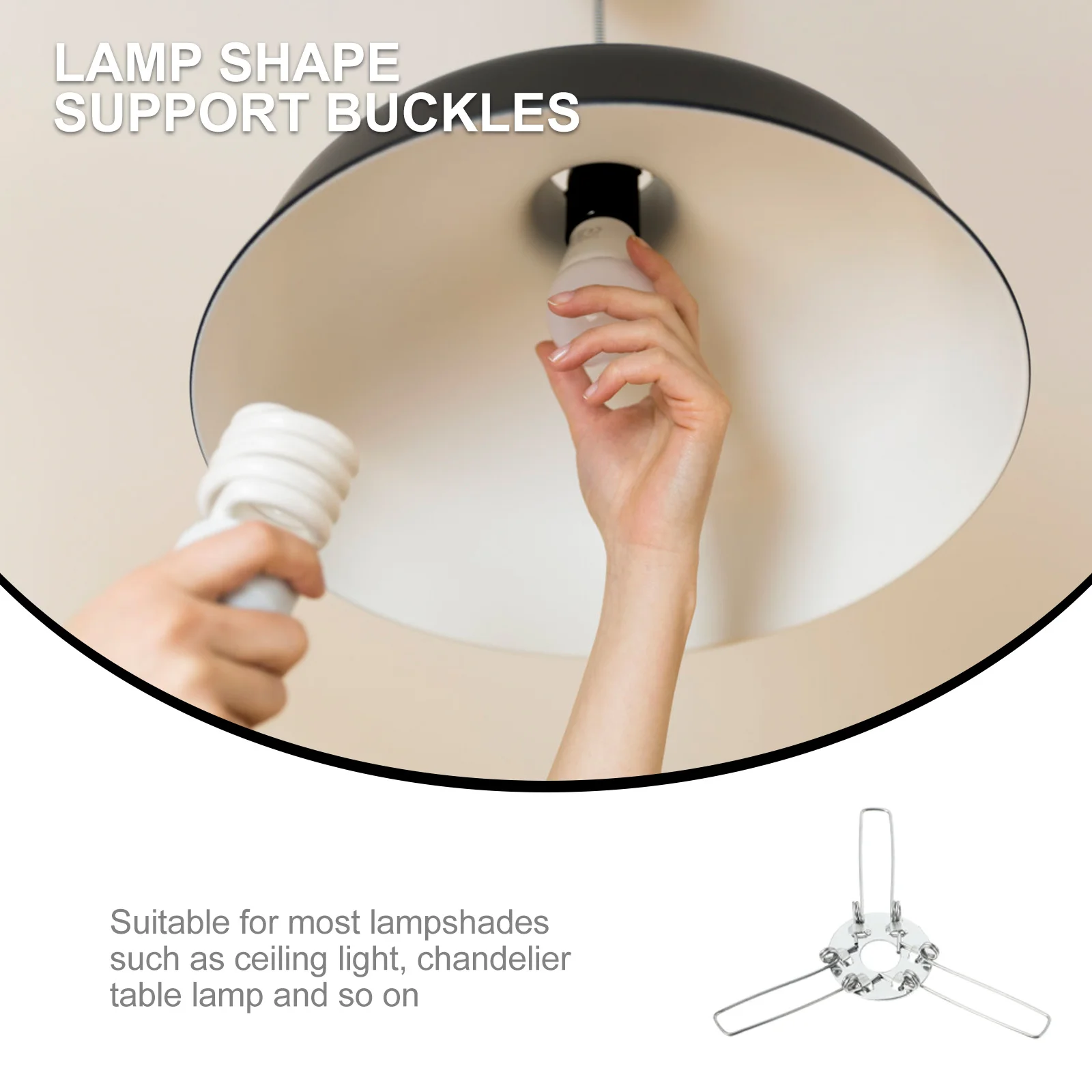 

20pcs 3-Forks Lampshade Spring Clips Cover Fixing Holder Durable Lamp Shade Support Buckles For Ceiling Light