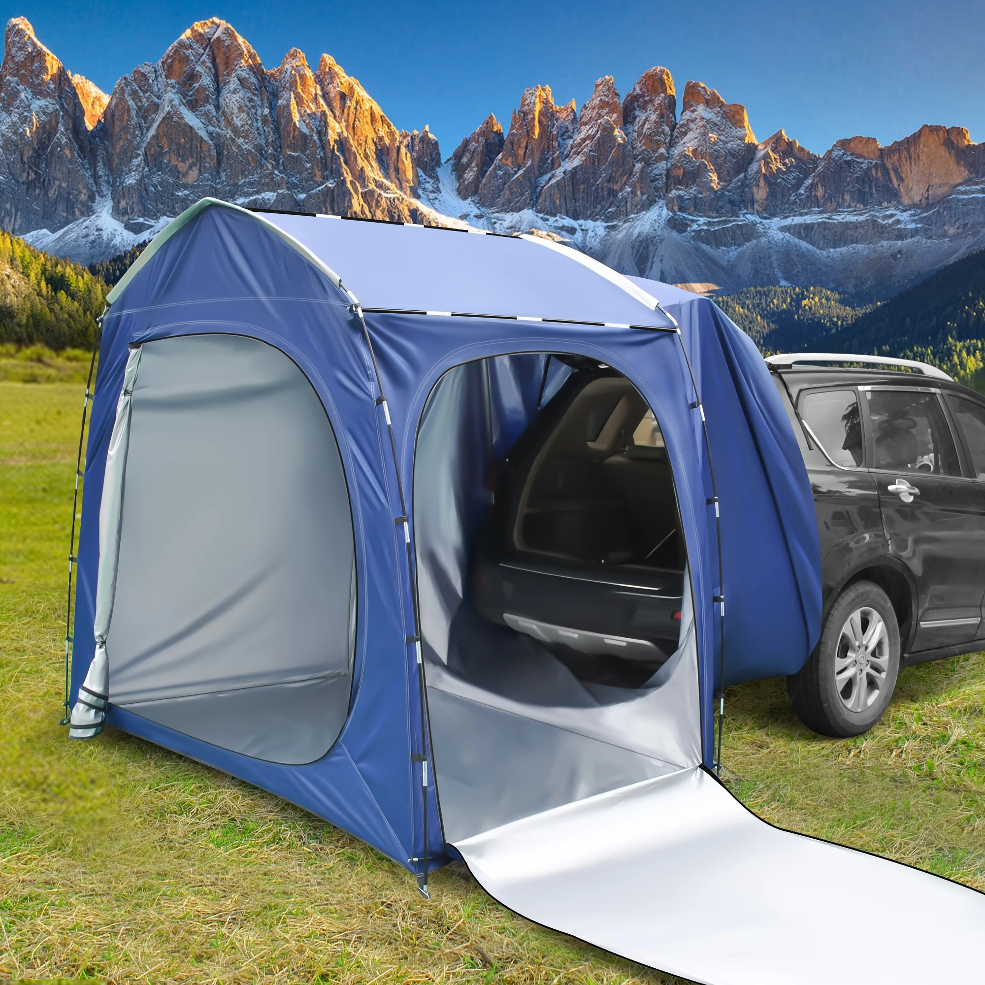 SUV Tents For Large Camping Trips, 3-5 Person Car Camping Tents, Outdoor SUV Tailgate Tents